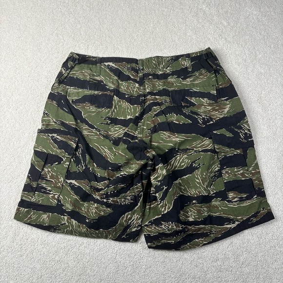 Vintage 90s Tru Spec Tiger Stripe Camo Cargo Shorts Men's Size XL Hunting - Picture 10 of 13